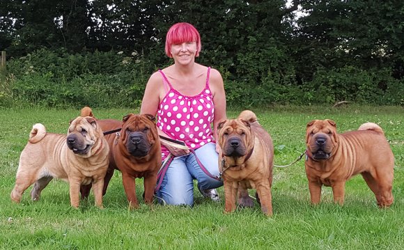 Sharon with her Shar Pei